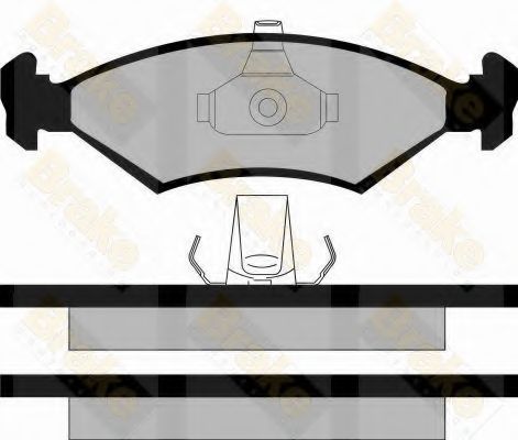 Комплект тормозных колодок, дисковый тормоз Brake ENGINEERING PA1126