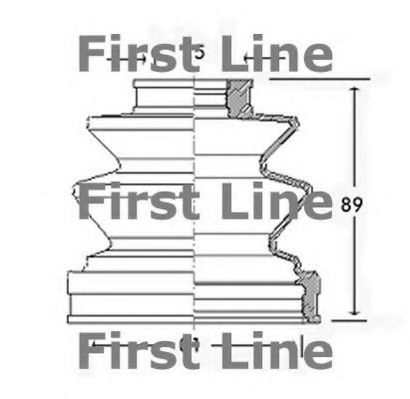 Пыльник, приводной вал FIRST LINE FCB2527