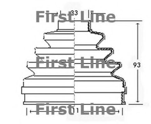 Пыльник, приводной вал FIRST LINE FCB2323