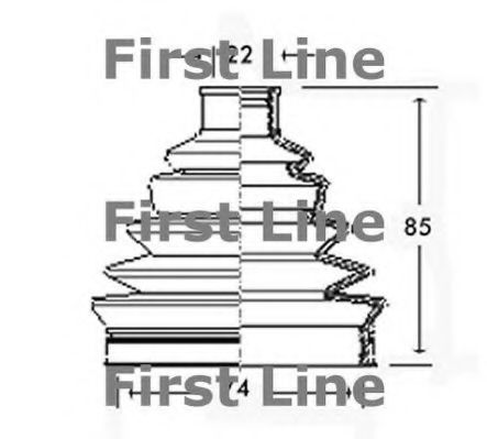 Пыльник, приводной вал FIRST LINE FCB2326