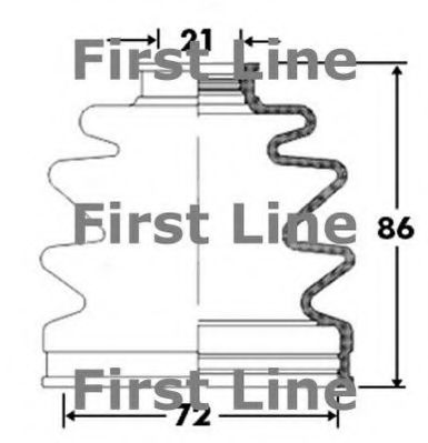 Пыльник, приводной вал FIRST LINE FCB2385