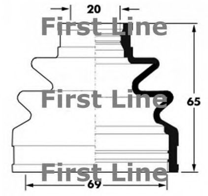 Пыльник, приводной вал FIRST LINE FCB6039