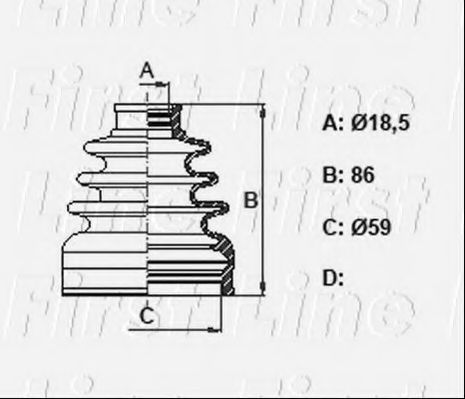 Пыльник, приводной вал FIRST LINE FCB6165