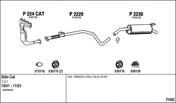 Система выпуска ОГ FENNO FI402