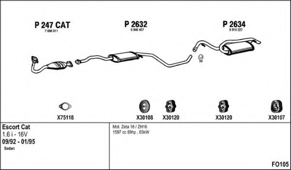Система выпуска ОГ FENNO FO105