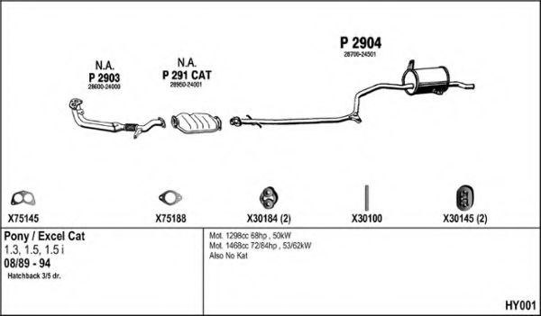 Система выпуска ОГ FENNO HY001