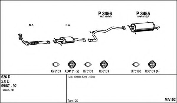 Система выпуска ОГ FENNO MA102