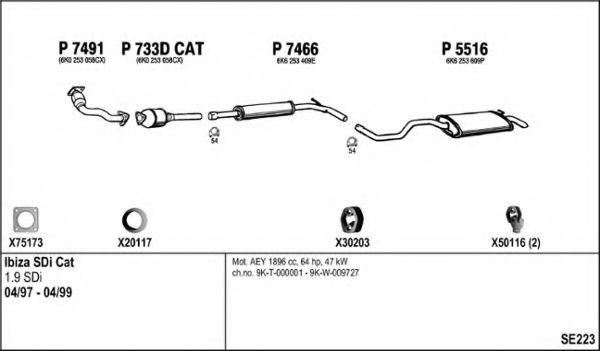 Система выпуска ОГ FENNO SE223