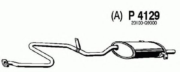Глушитель выхлопных газов конечный FENNO P4129