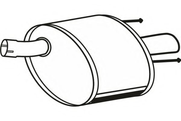 Глушитель выхлопных газов конечный FENNO 43036
