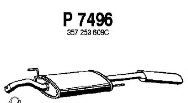 Глушитель выхлопных газов конечный FENNO P7496