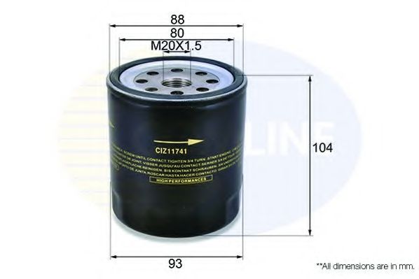 Масляный фильтр COMLINE CIZ11741