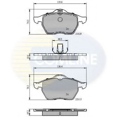 Комплект тормозных колодок, дисковый тормоз COMLINE CBP0749