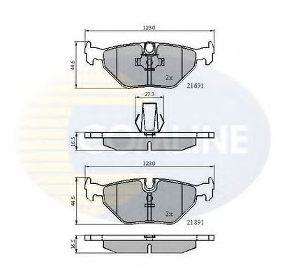 Комплект тормозных колодок, дисковый тормоз COMLINE CBP01011