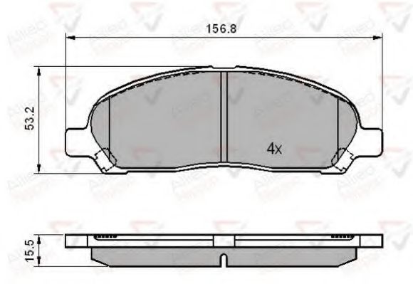 Комплект тормозных колодок, дисковый тормоз COMLINE ADB01606