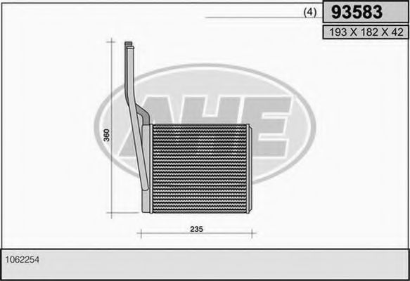 Теплообменник, отопление салона AHE 93583