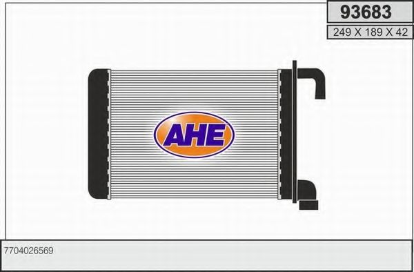 Теплообменник, отопление салона AHE 93683