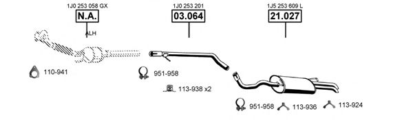 Система выпуска ОГ ASMET SK211110