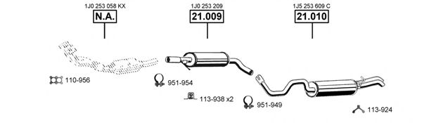 Система выпуска ОГ ASMET VA032620