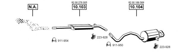 Система выпуска ОГ ASMET RE102495