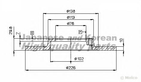 Тормозной диск ASHUKI 0990-4002