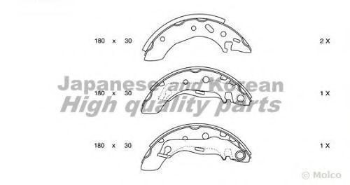 Комплект тормозных колодок ASHUKI M061-02