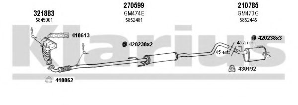 Система выпуска ОГ KLARIUS 391265E