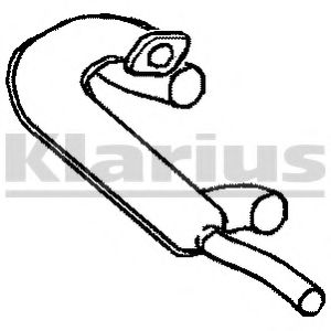 Труба выхлопного газа KLARIUS VW276E
