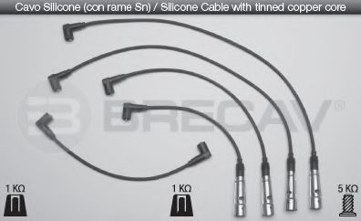 Комплект проводов зажигания BRECAV 24.504