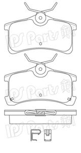 Комплект тормозных колодок, дисковый тормоз IPS Parts IBR-1291