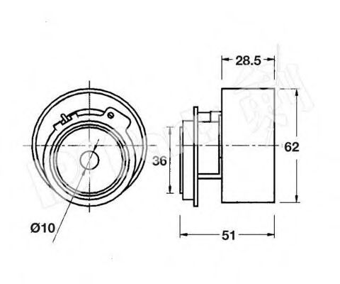 Устройство для натяжения ремня, ремень ГРМ IPS Parts ITB-6313