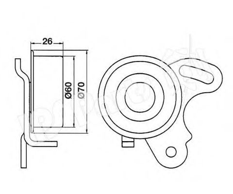 Устройство для натяжения ремня, ремень ГРМ IPS Parts ITB-6503