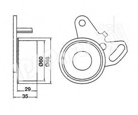 Устройство для натяжения ремня, ремень ГРМ IPS Parts ITB-6508