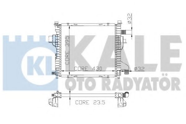 Радиатор, охлаждение двигателя KALE OTO RADYATÖR 197100