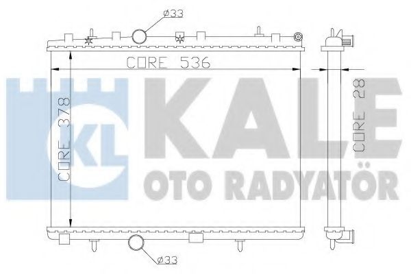Радиатор, охлаждение двигателя KALE OTO RADYATÖR 352500