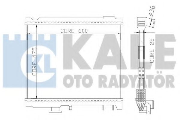 Радиатор, охлаждение двигателя KALE OTO RADYATÖR 358700