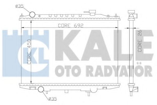 Радиатор, охлаждение двигателя KALE OTO RADYATÖR 362900