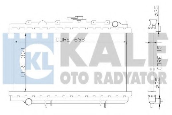 Радиатор, охлаждение двигателя KALE OTO RADYATÖR 363000