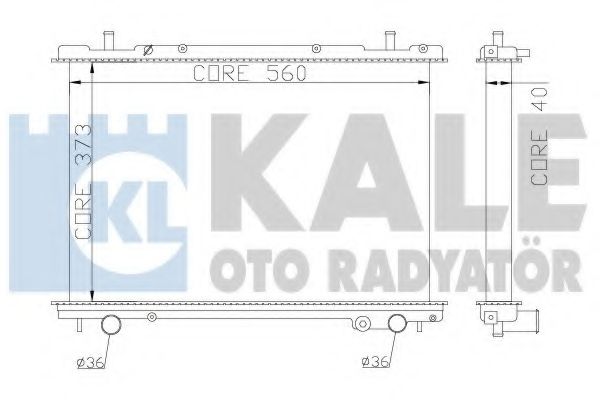 Радиатор, охлаждение двигателя KALE OTO RADYATÖR 368400
