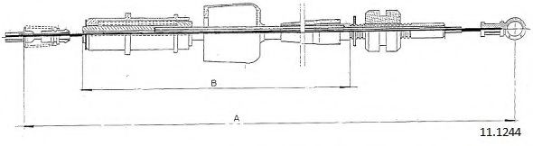 Тросик газа CABOR 111244