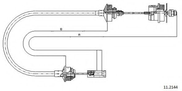 Трос, управление сцеплением PEX 50725