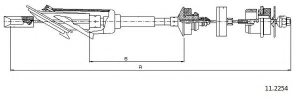 Трос, управление сцеплением CABOR 11.2254
