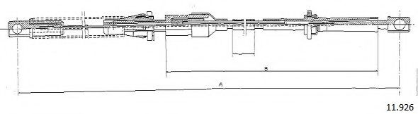 Тросик газа CABOR 11.926