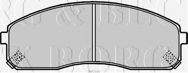 Комплект тормозных колодок, дисковый тормоз BORG & BECK BBP2180
