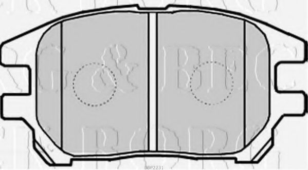 Комплект тормозных колодок, дисковый тормоз BORG & BECK BBP2231