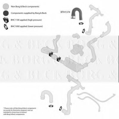 Трубка нагнетаемого воздуха BORG & BECK BTH1374