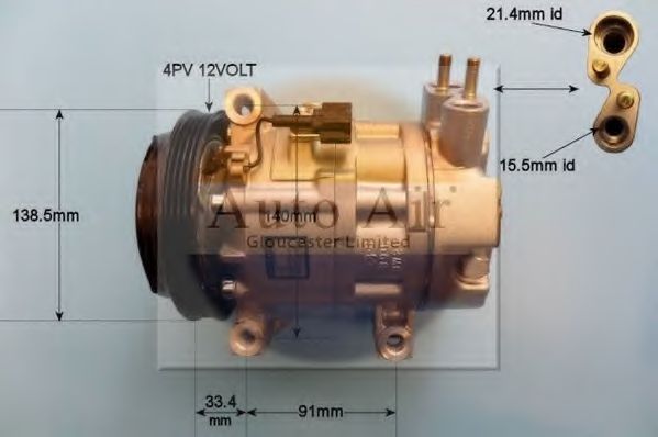 Компрессор, кондиционер AUTO AIR GLOUCESTER 14-6206