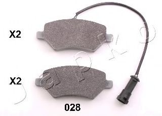 Комплект тормозных колодок, дисковый тормоз JAPKO 50028