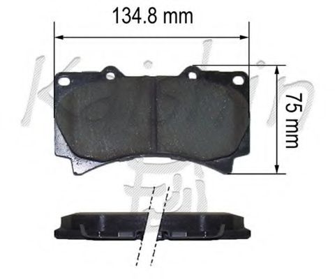Комплект тормозных колодок, дисковый тормоз KAISHIN D10152