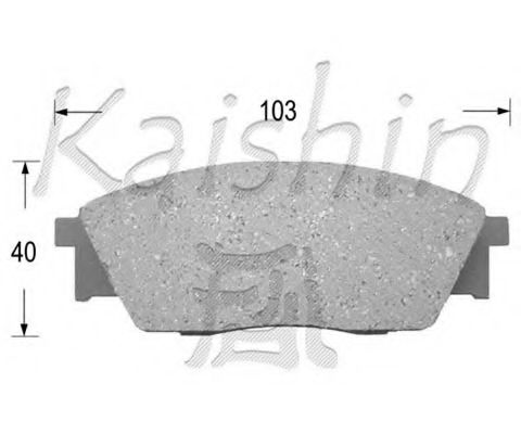 Комплект тормозных колодок, дисковый тормоз KAISHIN D7013